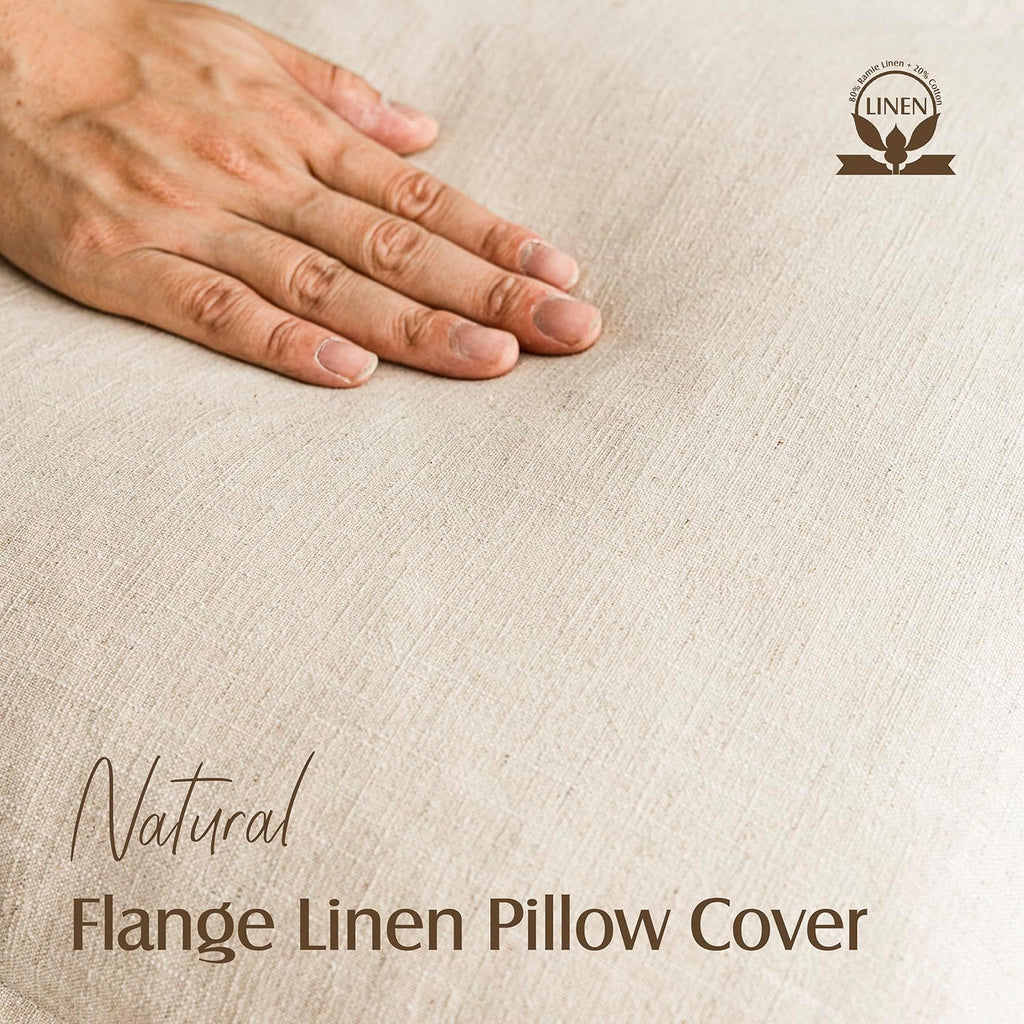 Foindtower Decorative Linen Lumbar Throw Pillow Covers 12x20 Natural Beige