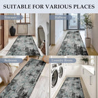 Washable Area Rugs 2'x8' Non-Slip Modern Abstract Soft - Image 3