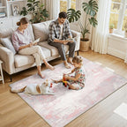 Washable Area Rugs 4'x6' Non-Slip Modern Abstract Soft - Image 2