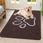 Smiry Dog Door Mat for Muddy Paws, Absorbent Dirt Trapper Non Slip Quick Dry by Smiry