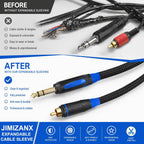 32ft 1.2" Expandable Cord Protector, PET Braided Cable Sleeve Wire Cover