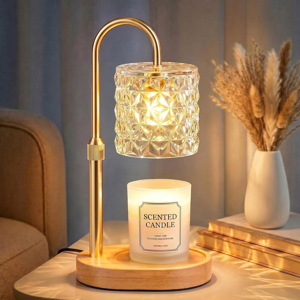 Candle Warmer Lamp with Timer, Home Decor Birthday Gifts for Women,  Gold