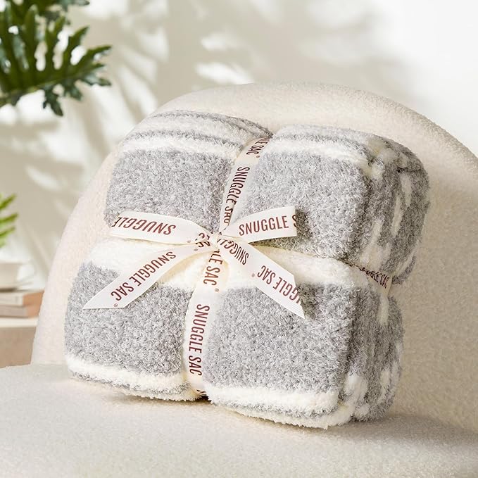 Snuggle Sac Queen Size Bedding Blankets, Super Soft Warm Blankets Cozy Knit - Image 3