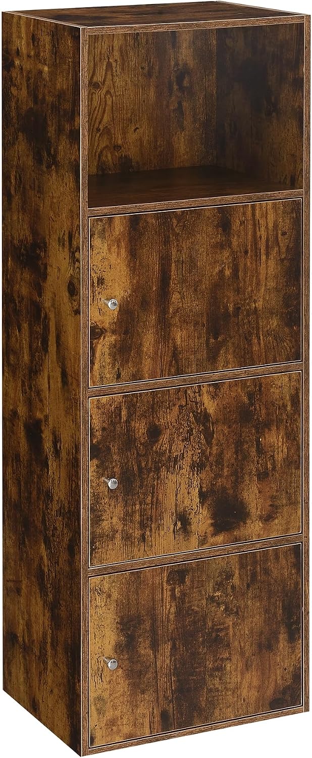 Convenience Concepts Xtra Storage 3-Door Cabinet, Cherry, 16.5"