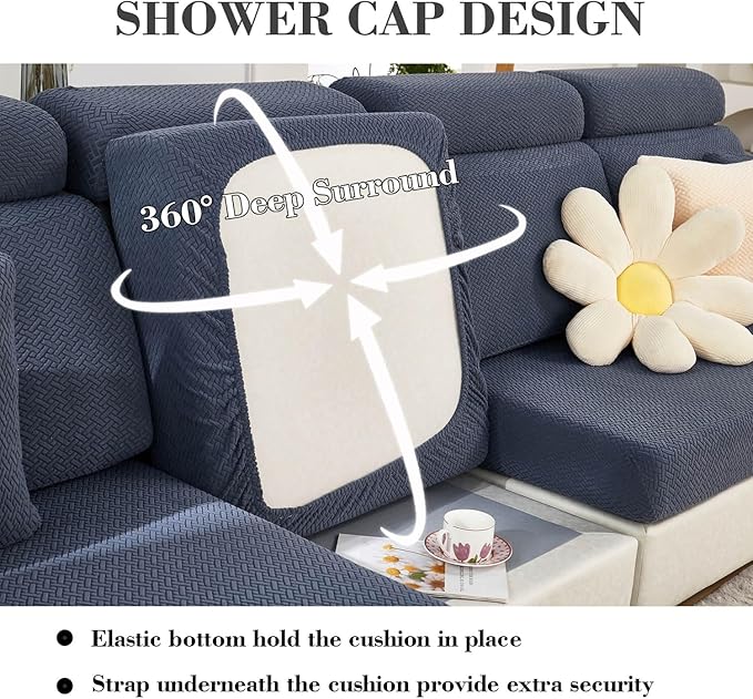 Couch Covers for 2 Cushion Sofa Pet Friendly Couch Cushion Covers Universal - Image 4