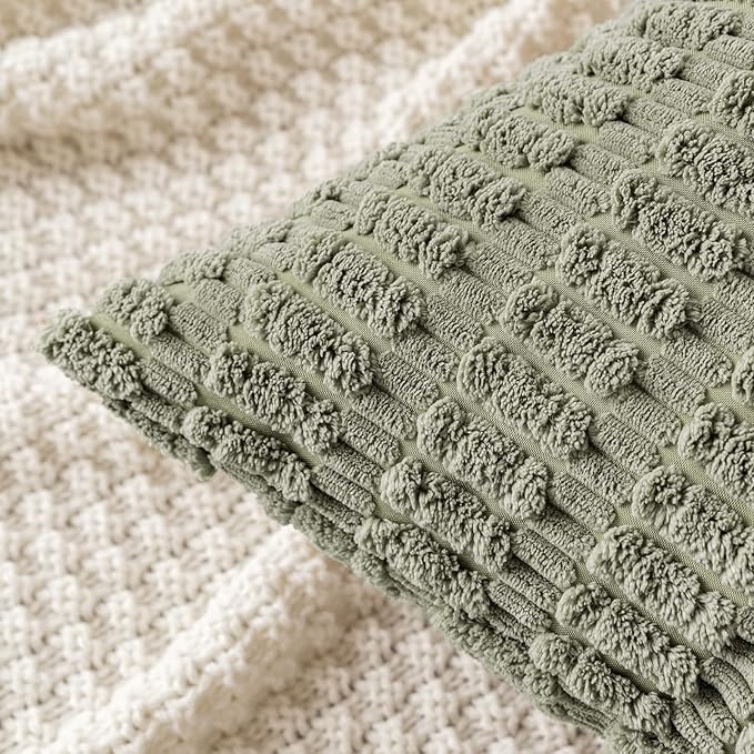 MIULEE Pack of 2 Corduroy Decorative Throw Pillow Covers 16x16 Inch Soft Boho - Image 2