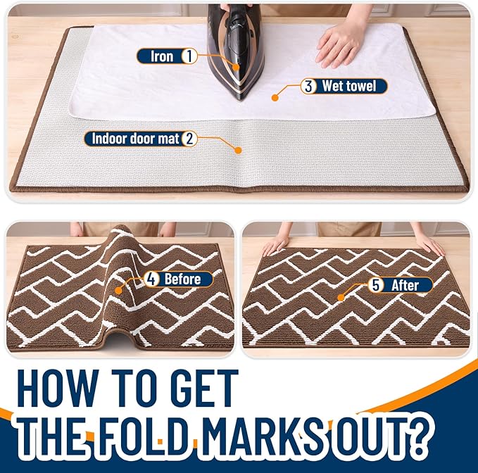 OLANLY Front Door Mat, Non-Slip Rubber Backing, Dirt Resistant and Absorbent - Image 7