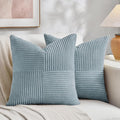 Fancy Homi Set of 2 Light Blue Decorative Throw Pillow Covers 16x16 Inch by Fancy+Homi