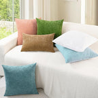 CaliTime Throw Pillow Covers Decorative 22 X 22 Inches Pack of 2 Cozy Chenille - Image 4