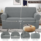 U-NICE HOME Oversized Stretch Loveseat Couch Cover Sofa Covers Washable Sofa - Image 3