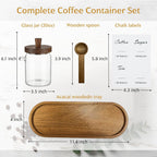 3-Pack 20oz Glass Coffee Container Set