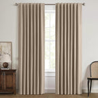 MIULEE 100% Blackout Linen Curtains by MIULEE