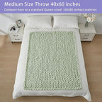 Bigacogo Chunky Knit Throw Blanket - Image 5