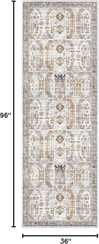 Madane Hallway Runner 3x8, Kitchen Rugs Washable Entryway Rug Vintage Kitchen - Image 2