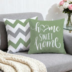 Hexagram Geometric Sage Green Pillow Covers 18x18 Set of 4, Decorative Outdoor - Image 2