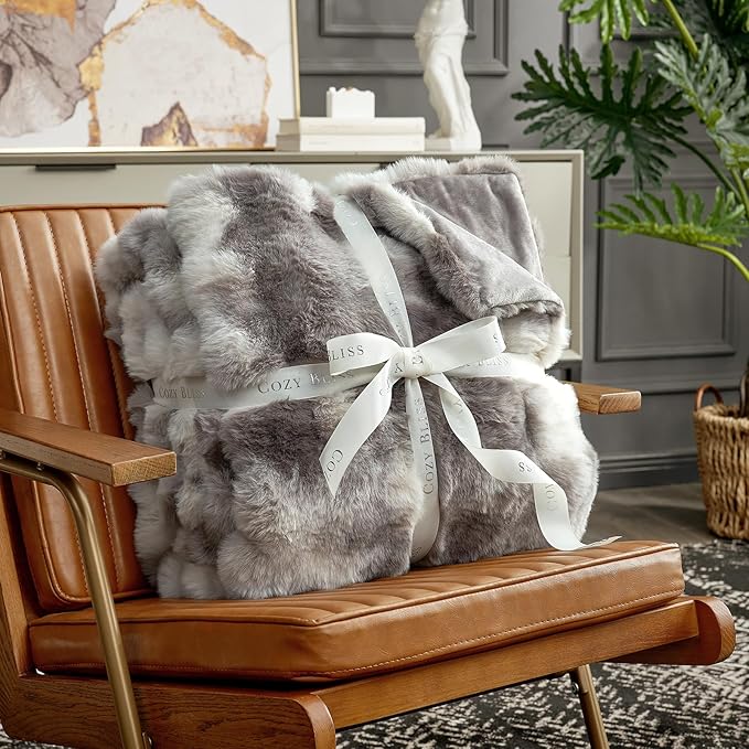Cozy Bliss Faux Fur Throw Blanket - Image 3