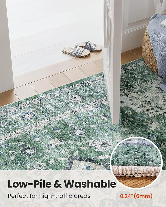 AMADA HOMEFURNISHING 5x7 Area Rugs, Washable Living Room Rug Low-Profile - Image 8