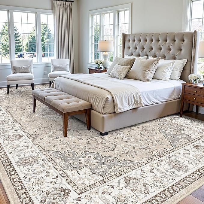 10x14 Washable Vintage Area Rug - Image 2
