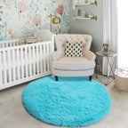 Amdrebio Blue Soft Round Rugs 4Ft - Image 5