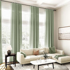 Nanspring Light Sage Linen Curtains 84 Inch Length 2 Panels Set - Image 7