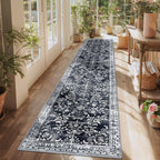 Yamaziot Washable Runner Rug 2x10 – Non Slip Boho Floral Hallway Runner Rug by Yamaziot