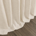Cream Beige Linen Curtains for Living Room 126 Inches Long Light Filtering Semi - Image 9