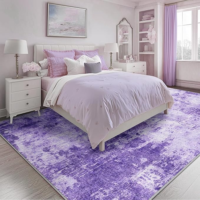 Washable Area Rugs 5'x7' Non-Slip Modern Abstract Soft - Image 2