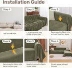 Sectional Couch Covers, 2 Pieces Washable L Shaped Couch Covers Sofa Blanket - Image 7