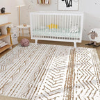 Nakagishi Area Rug Living Room Rugs: 5x7 Machine Washable Boho Large Neutral - Image 8