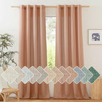 NICETOWN Terracotta Linen Curtains by NICETOWN