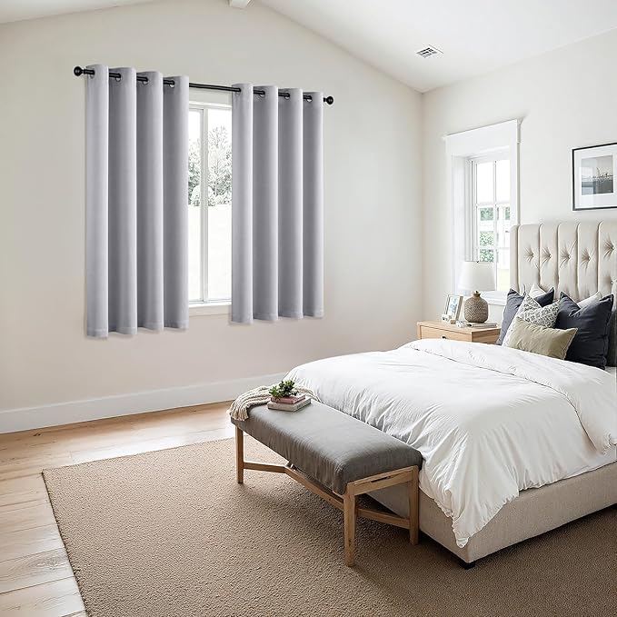 MIULEE Greyish White Blackout Curtains - Image 6