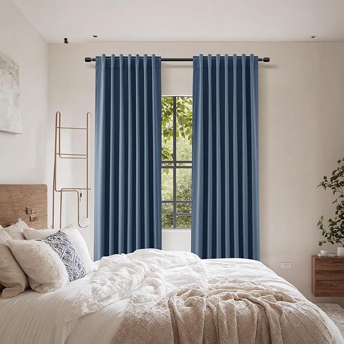 Guken 100% Blackout Curtains 96 Inch Length 2 Panels Set - Image 7
