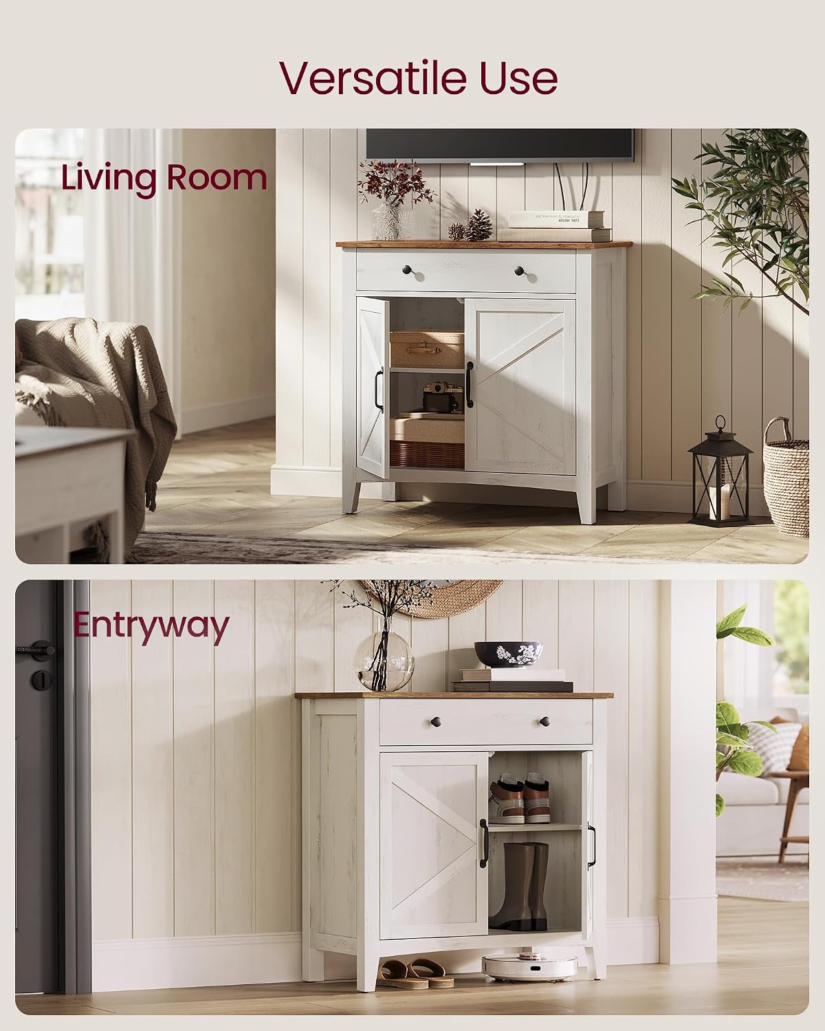 VASAGLE Buffet Cabinet, Coffee Bar with a Drawer, Adjustable Shelf
