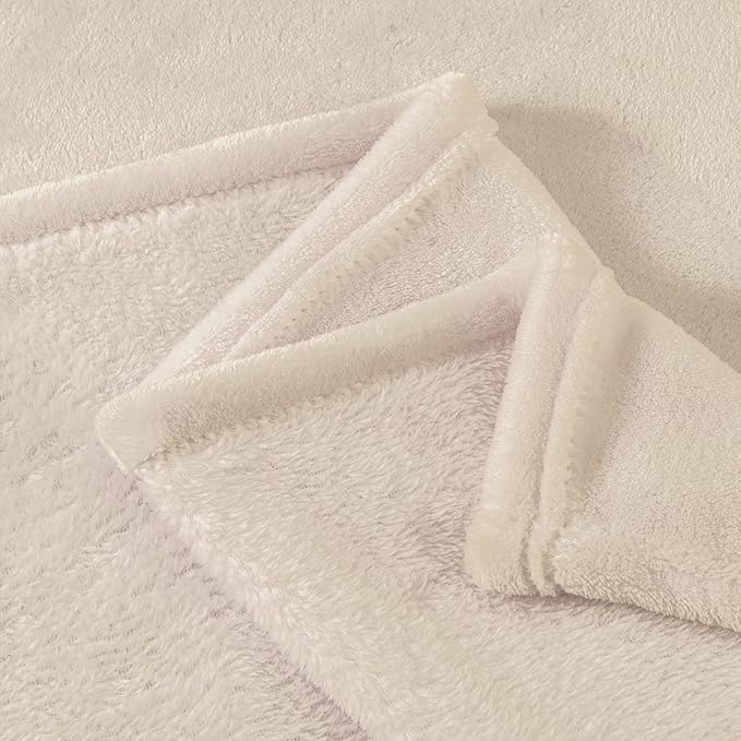 BEDELITE Fleece Blankets Queen Size Beige Throw Blankets - Image 6
