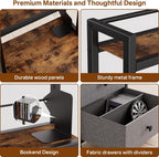 CD Storage Rack with Drawer, 5-Tier Media Storage Shelf
