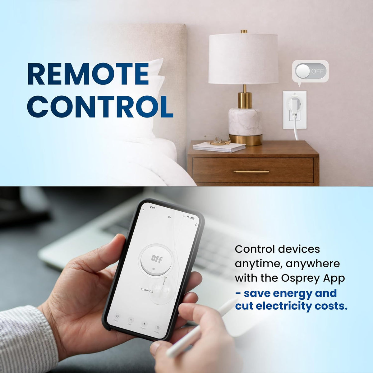 Osprey Smart Plug, Wi-Fi Outlet, Alexa & Google, Timer, No Hub
