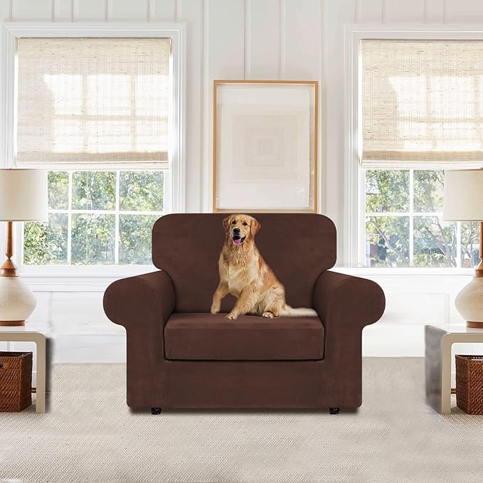 WEERRW Velvet Stretch Chair Sofa Slipcover - Image 2