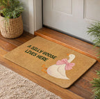 A Silly Goose Lives Here Door Mat