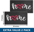 EARTHALL Door Mat 2-Pack Outside Inside Home Doormat 30"x17.5" Durable Floor - Image 2