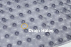 Bathtub Mat Non Slip with Suction Cups 15"x27" - Anti-Slip Shower Mat for Kids, Toddlers, and Seniors - Machine Washable Bath Tub Mat with Multiple Drainage Holes (Grey)