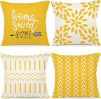 YCOLL Pillow Covers 18x18 Set of 4, Modern Sofa Throw Pillow Cover, Decorative by PillowCoversExpert
