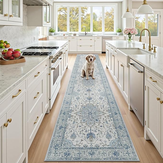 Area Rugs 3'x12' Runner Rug Non Slip Washable by RELEANY