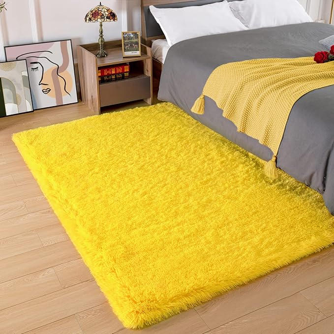 Amearea Premium Soft Fluffy Rug 4x5.3 Feet, Fuzzy Area Rugs - Image 6