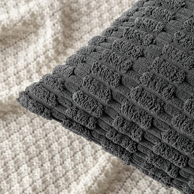 MIULEE Pack of 2 Corduroy Decorative Lumbar Throw Pillow Covers 20x12 Inch Soft - Image 5