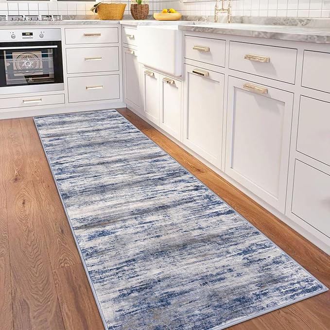 KOZYFLY 3x8 Ft Rug Modern Ombre Runner Rug - Image 3
