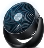 DREO Fan for Bedroom, Table Air Circulator for Whole Room, 11 Inch, 60ft Strong Airflow, 120° adjustable tilt, 20db Low Noise, Quiet, 3 Speeds, Desk Fan for Home,Office, Kitchen