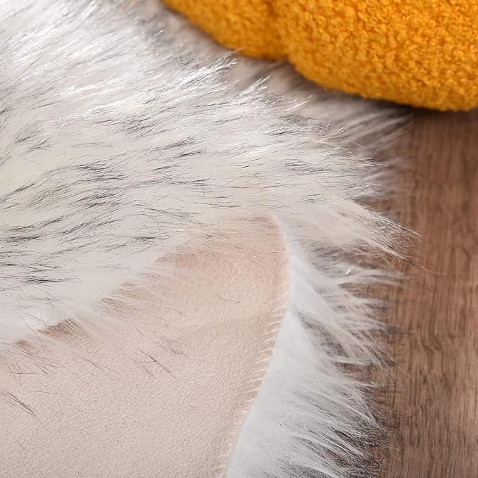 Goolela Sheepskin Area Rug 10x12 Fluffy Fuzzy Faux Fur Carpet - Image 5