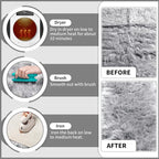 Ciicool Grey Fluffy Round Fur Area Rug - Image 5