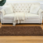 Goideal Fluffy Runner Rug for Bedroom Living Room, 2x6 Brown Bedside Rugs - Image 5