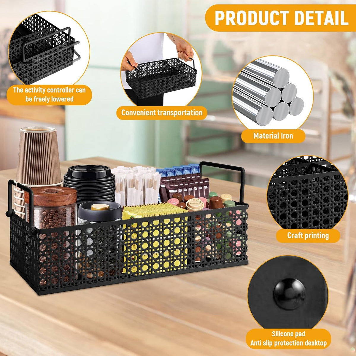 Coffee Station Organizer Metal Coffee Bar Organizer Coffee Pods Holder